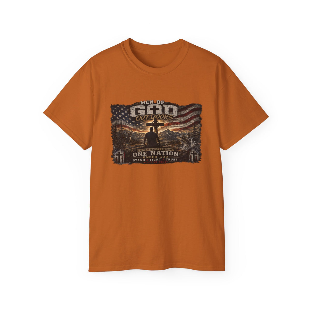 Men of God Outdoors Patriotic T-Shirt