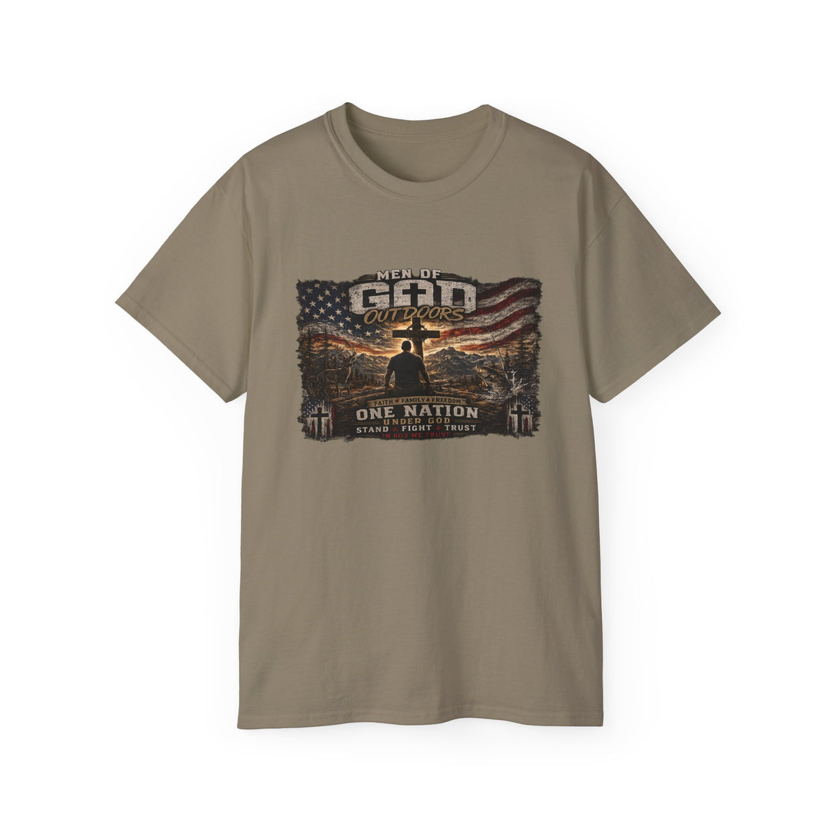 Men of God Outdoors Patriotic T-Shirt