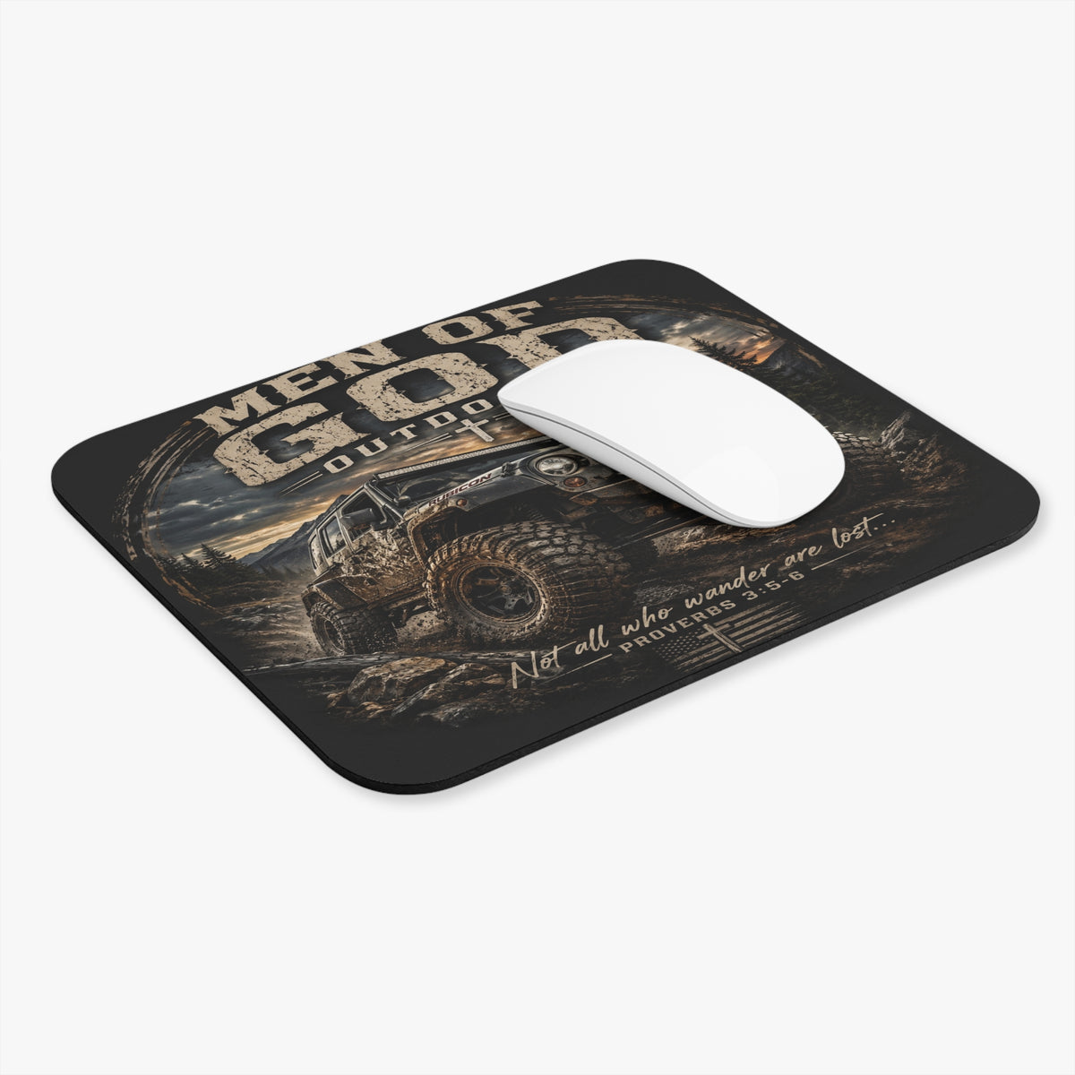 Men of God Outdoors Jeep Mouse Pad