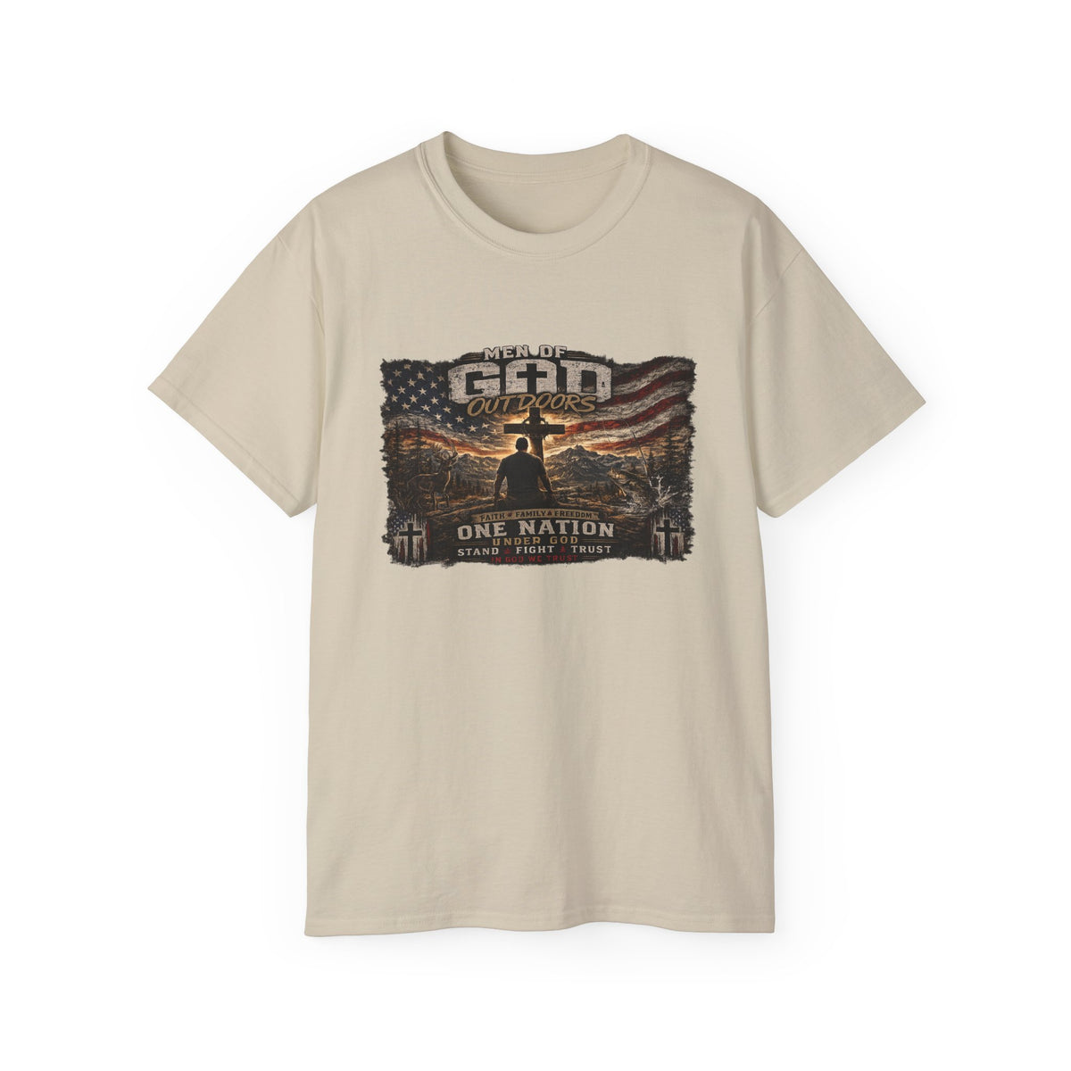 Men of God Outdoors Patriotic T-Shirt