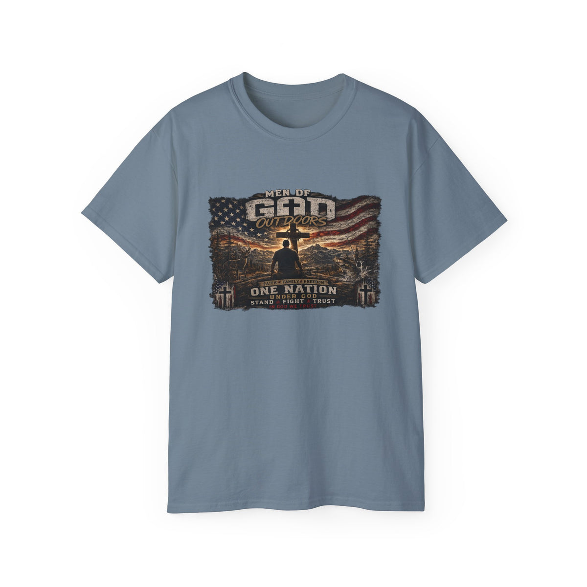 Men of God Outdoors Patriotic T-Shirt