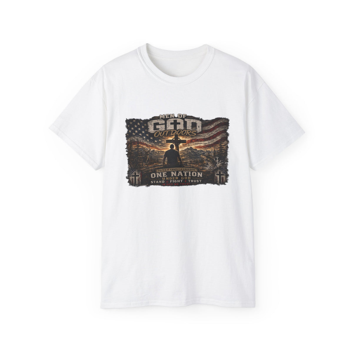 Men of God Outdoors Patriotic T-Shirt
