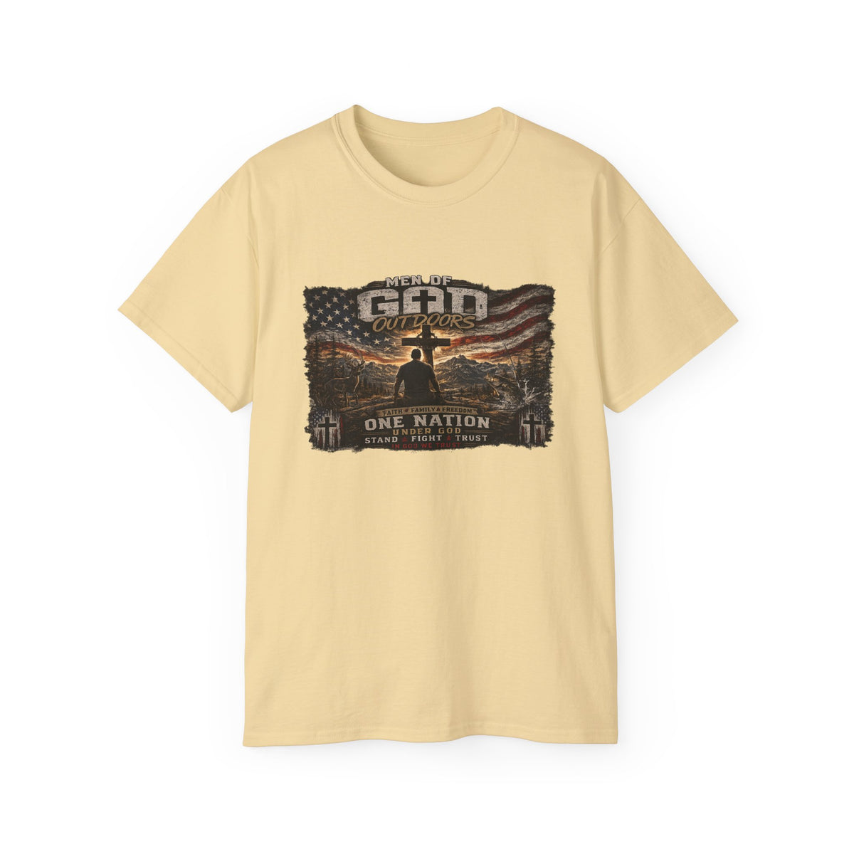 Men of God Outdoors Patriotic T-Shirt