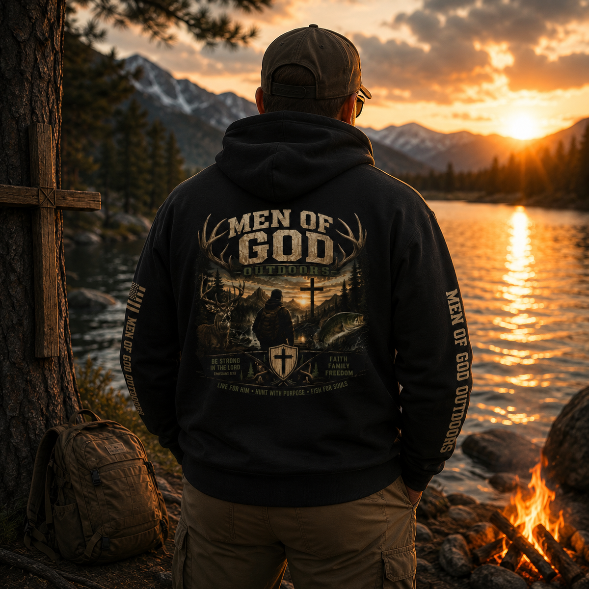 Men Of God Outdoors Hoodie