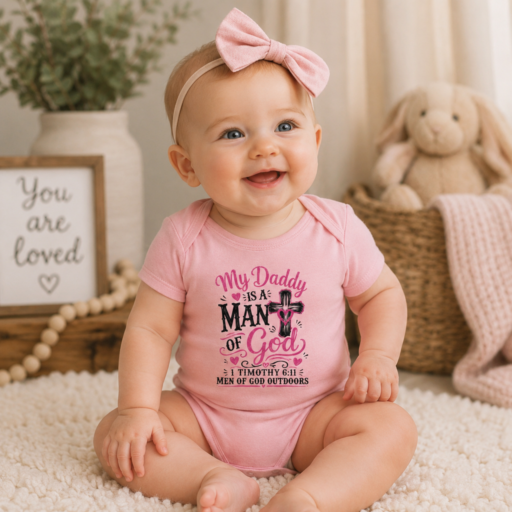 My Daddy Is a Man of God Baby Bodysuit