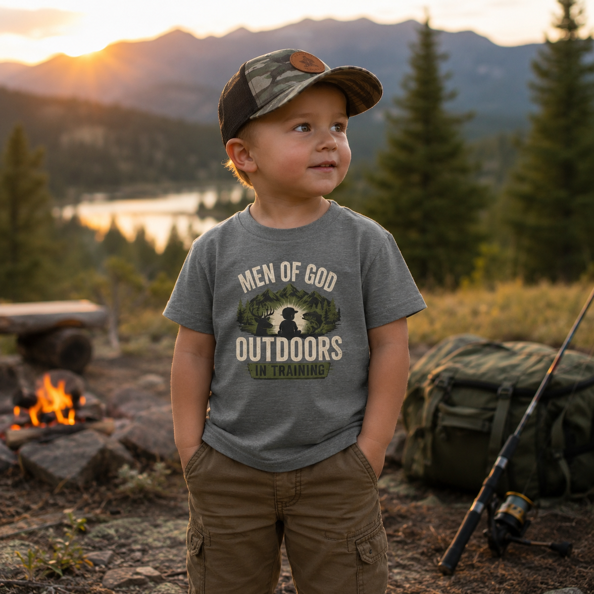 Men of God Outdoors in Training – Youth T-Shirt