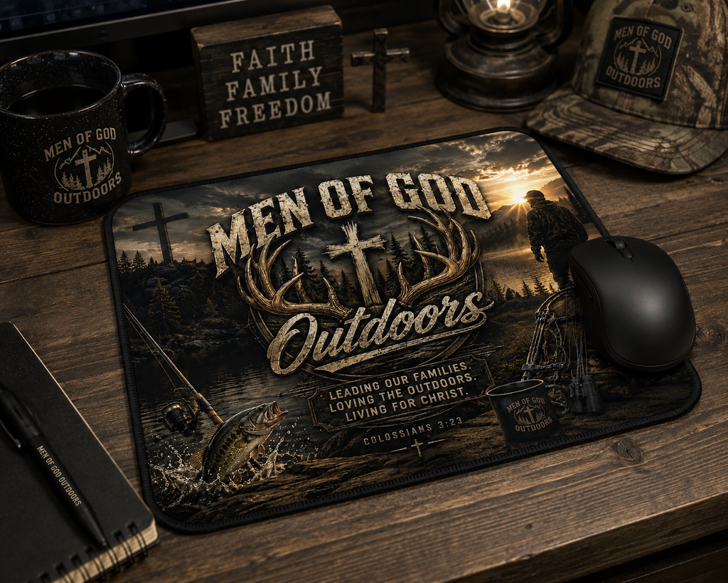 Men of God Outdoors Premium Mouse Pad