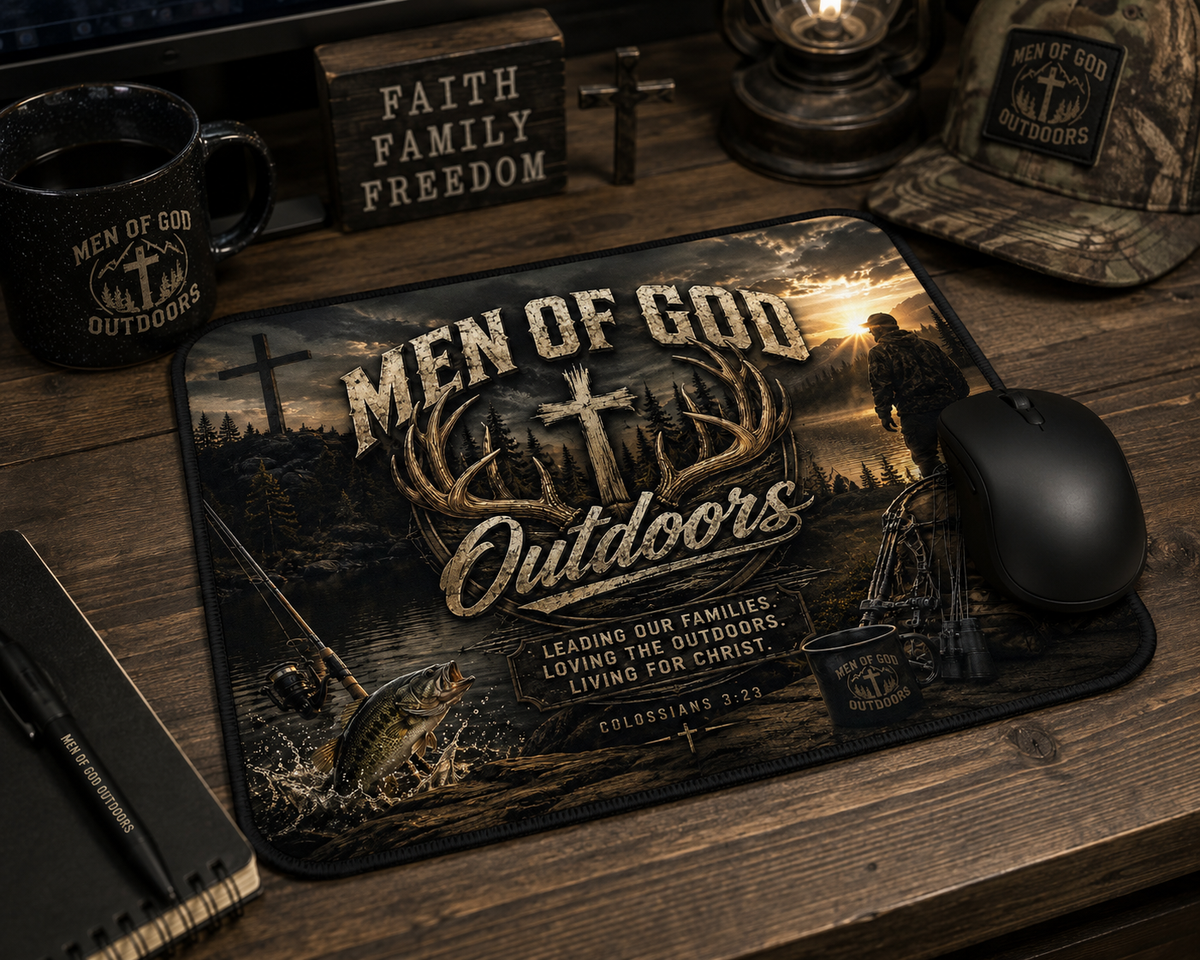 Men of God Outdoors Premium Mouse Pad