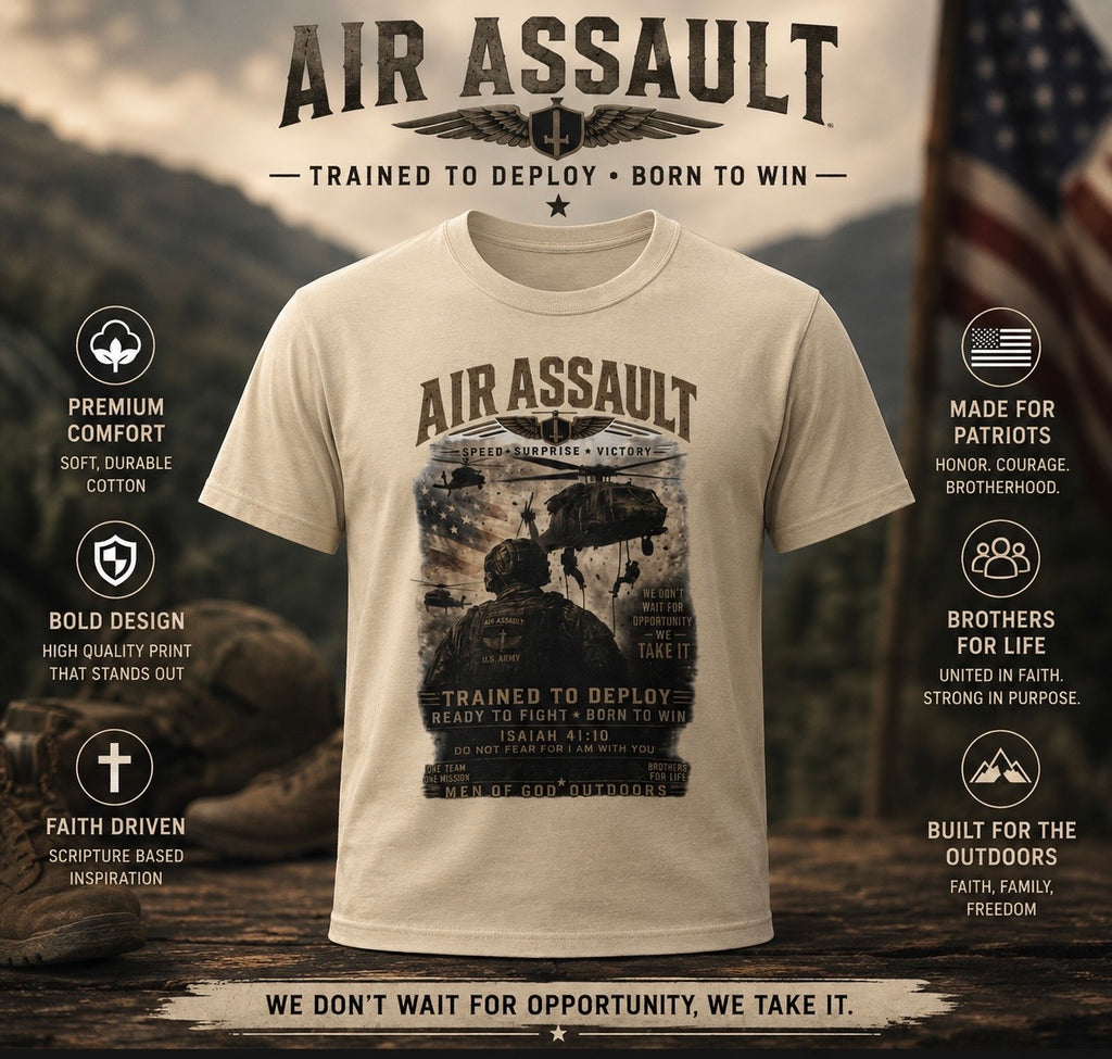 Air Assault – Trained to Deploy, Born to Win T-Shirt