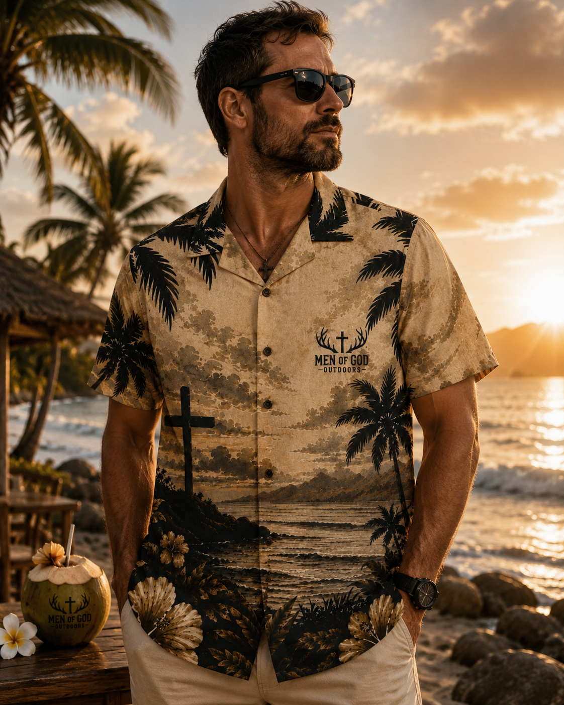 Men of God Outdoors Hawaiian Shirt