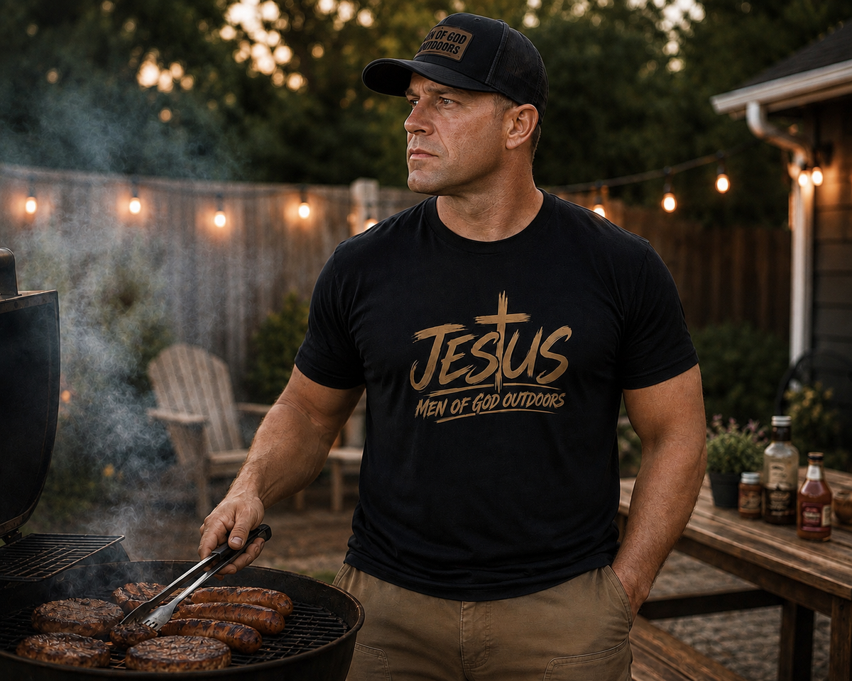 Jesus — Men of God Outdoors T-Shirt