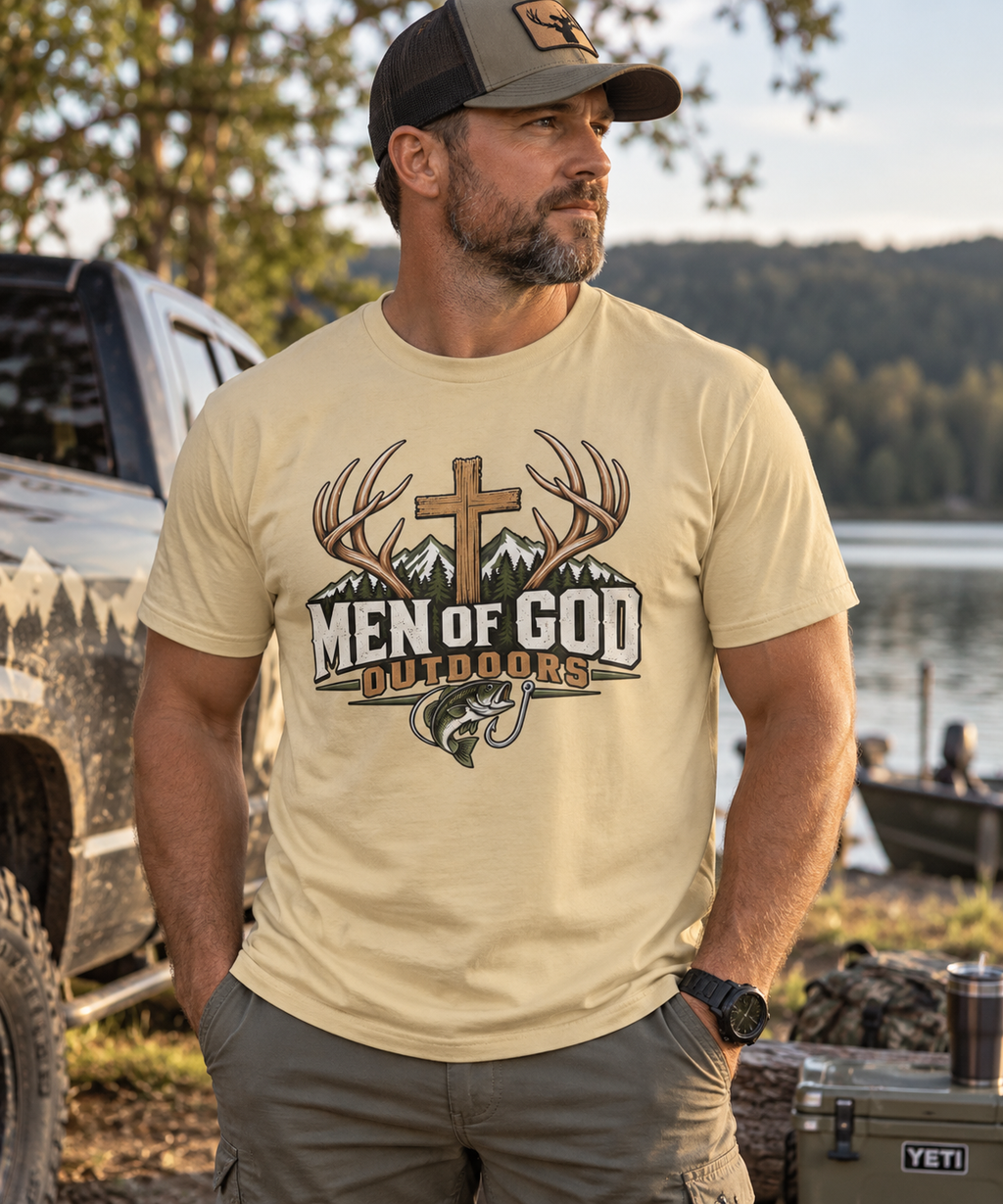 Men of God Outdoors Cross & Outdoors T-Shirt