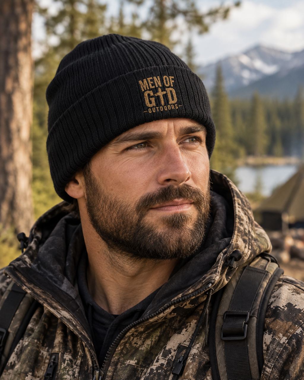 Men of God Outdoors Embroidered Beanie