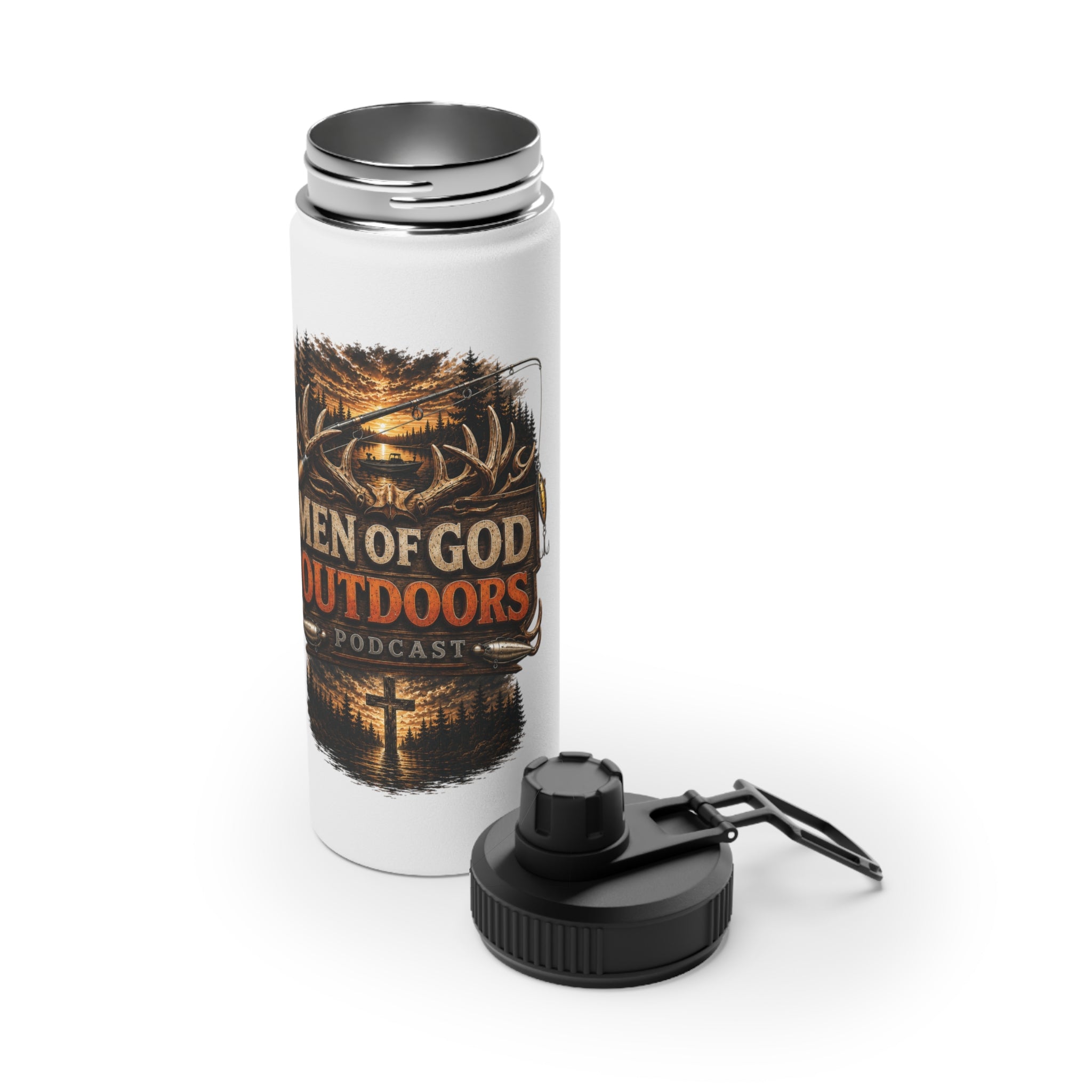 Stainless Steel Water Bottle, Sports Lid 12oz 18oz 32oz