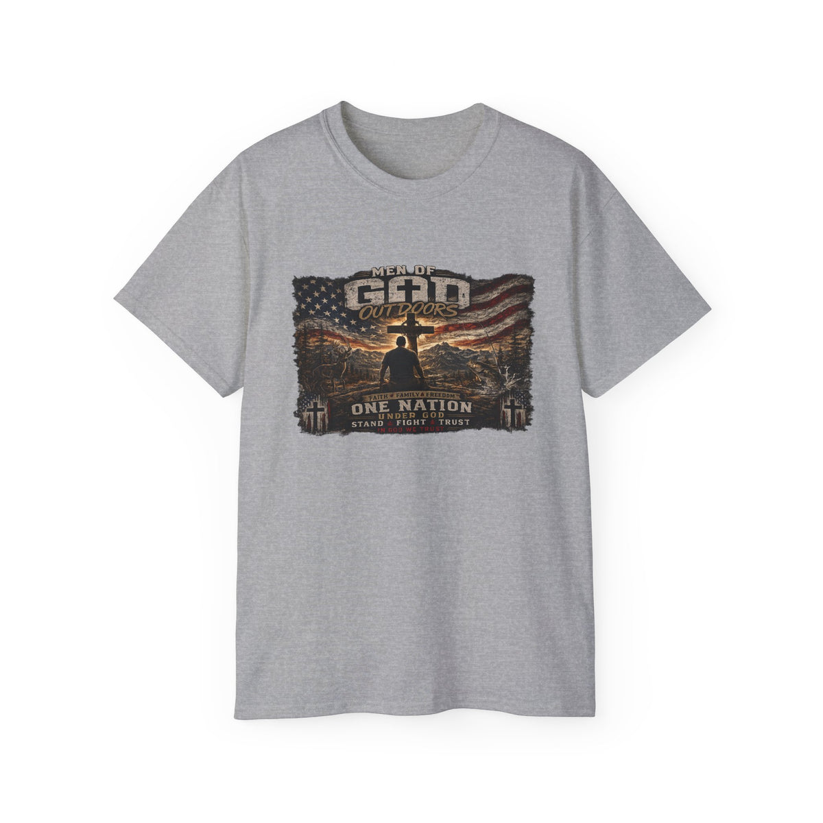 Men of God Outdoors Patriotic T-Shirt