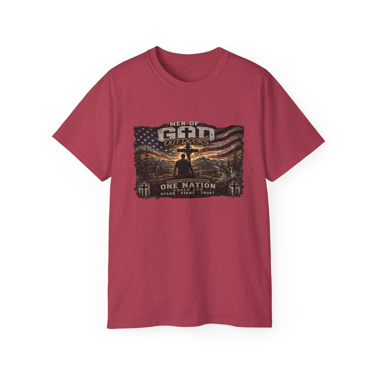 Men of God Outdoors Patriotic T-Shirt