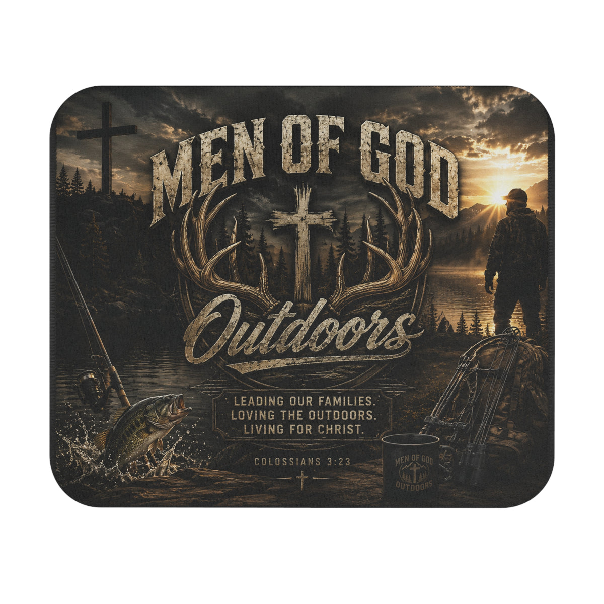 Men of God Outdoors Premium Mouse Pad