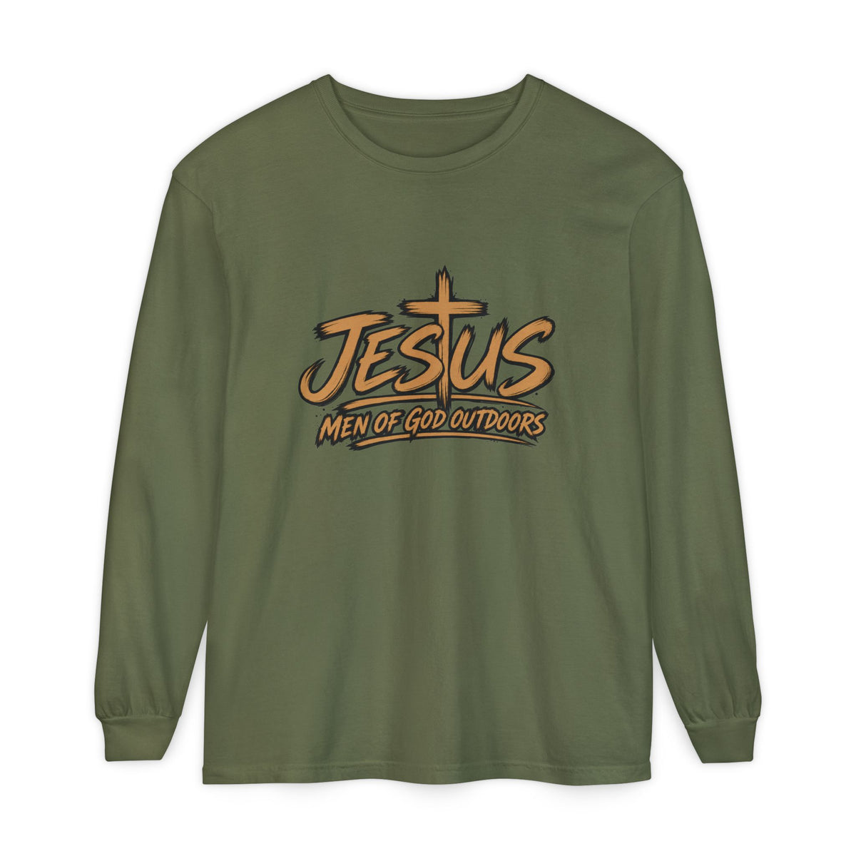 Jesus — Men of God Outdoors Long Sleeve T-Shirt